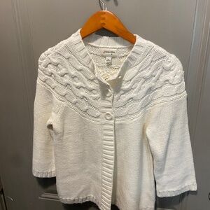St John’s Bay Cardigan Off White SZ M